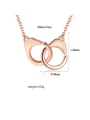 thumb 925 Sterling Silver With Rose Gold Plated Simplistic Round Interlocking  Necklaces 3