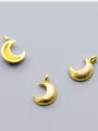 thumb 925 Sterling Silver With 18k Gold Plated Simplistic Moon Charms 3