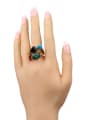thumb Retro style Colorful Resin Stones Alloy Ring 1