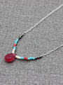 thumb Creative Water Drop Shaped Gemstones Necklace 3
