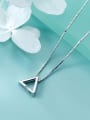 thumb Women Fresh Triangle Shaped S925 Silver Necklace 0