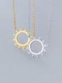 thumb 925 Sterling Silver With Gold Plated Simplistic  Sun Necklaces 0