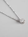 thumb 925 Sterling Silver With Platinum Plated Simplistic  cubic zirconia Necklaces 0