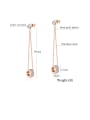 thumb Stainless Steel With Rose Gold Plated Simplistic Round Threader Earrings 2
