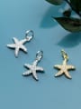 thumb 925 Sterling Silver With Cubic Zirconia  Fashion Sea Star  Pendants 4