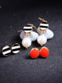 thumb Simple Artificial Round Shaped Stud Earrings 1