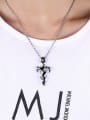 thumb Personalized Titanium Cross Men Necklace 1