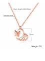 thumb Stainless Steel With Rose Gold Plated Fashion Frosted little butterfly Heart Necklaces 2