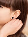 thumb Stainless Steel With Black Gun Plated Trendy Round Stud Earrings-- ONLY ONE,NOT A PAIR 2
