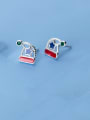 thumb 925 Sterling Silver With Platinum Plated Cute  Christmas Series Stud Earrings 1