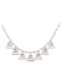 thumb Fashion Hollow Triangle Round austrian Crystals Alloy Necklace 0