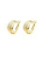 thumb Delicate 18K Gold Plated Round Line Design Earrings 0