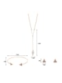 thumb Alloy Imitation-gold Plated Simple style Rhinestone Three Pieces Jewelry Set 3