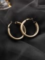 thumb Alloy With Gold Plated Simplistic Round Hoop Earrings 2