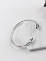 thumb Simple Little Knots Antique Silver Plated Opening Bangle 1