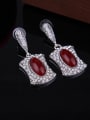 thumb Alloy Antique Silver Plated Vintage style Artificial Stones Three Pieces Jewelry Set 2