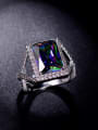thumb Colorful Rectangle Zircon Statement Ring 0