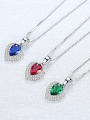 thumb 925 Sterling Silver With Gemstone Delicate Heart Locket Necklace 2