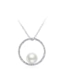 thumb Simple Artificial Pearl Rhinestones Necklace 0