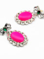 thumb Luxury Rose Red Drop Chandelier earring 1