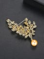 thumb Copper With Gold Plated Delicate Flower Brooches 3