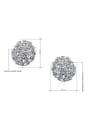 thumb Trendy Platinum Plated Ball Shaped Austria Crystal Two Pieces Jewelry Set 2
