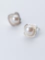 thumb High Quality Flower Shaped Artificial Pearl Stud Earrings 1