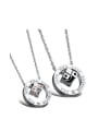 thumb Fashion Cube Hollow Round Titanium Lovers Necklace 0