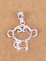 thumb Lovely Hollow Monkey Silver Pendant 0