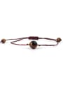 thumb Natural Stones Woven Leather Rope Bracelet 0