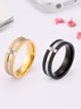 thumb Stainless Steel With Rhinestone Classic Band Rings 2