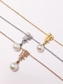 thumb Copper With Artificial Pearl  Simplistic Monogrammed Necklaces 4