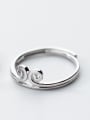 thumb Couples All-match Geometric Shaped S925 Silver Ring 2