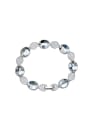 thumb Fashion Oval austrian Crystals Zircon Silver Bracelet 0