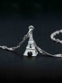 thumb S925 Silver Fashion Exquisite Tower Clavicle Necklace 1