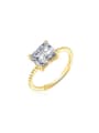 thumb Elegant Square Shaped AAA Zircon Ring 0