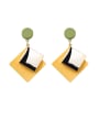 thumb Alloy With Platinum Plated Simplistic Geometric Drop Earrings 0