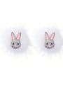 thumb Pretty  Pink Rabbit Fashion Stud Earrings 0