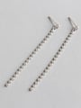 thumb Sterling Silver simple bead long earrings 0