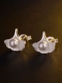 thumb Personalized Shell Imitation Pearl Stud Earrings 2