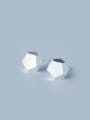 thumb S925 Silver Simple Geometry polygon stud Earring 0