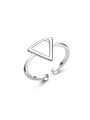 thumb Simple Style Creative Single Line Triangle Ring 0