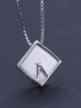 thumb S925 Silver Square Pendant 2