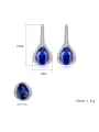 thumb 925 Sterling Silver With Platinum Plated Delicate Water Drop Drop Earrings 4
