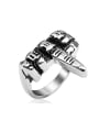 thumb Titanium Personalized Middle Finger Statement Ring 0