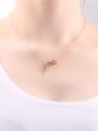thumb Hollow Simple Geometric digital Clavicle Necklace 2
