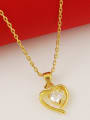 thumb Women Elegant Heart Shaped Shimmering Zircon Necklace 2