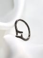 thumb Simple Tree Branch 925 Silver Black Gun Plated Opening Ring 2
