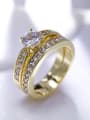 thumb Exquisite 18K Gold Plated Geometric Shaped Ring 1