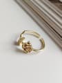 thumb Sterling Silver gold roses free size  rings 2